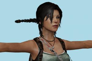 Lara Croft Classic Lara-Croft, Lara, Croft, lara, Tomb-Raider, girl, female, woman, people, human, xna, characters, rigged